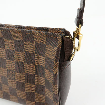 Louis Vuitton Trousse Make Up Damier, Brown, Canvas, Clutch