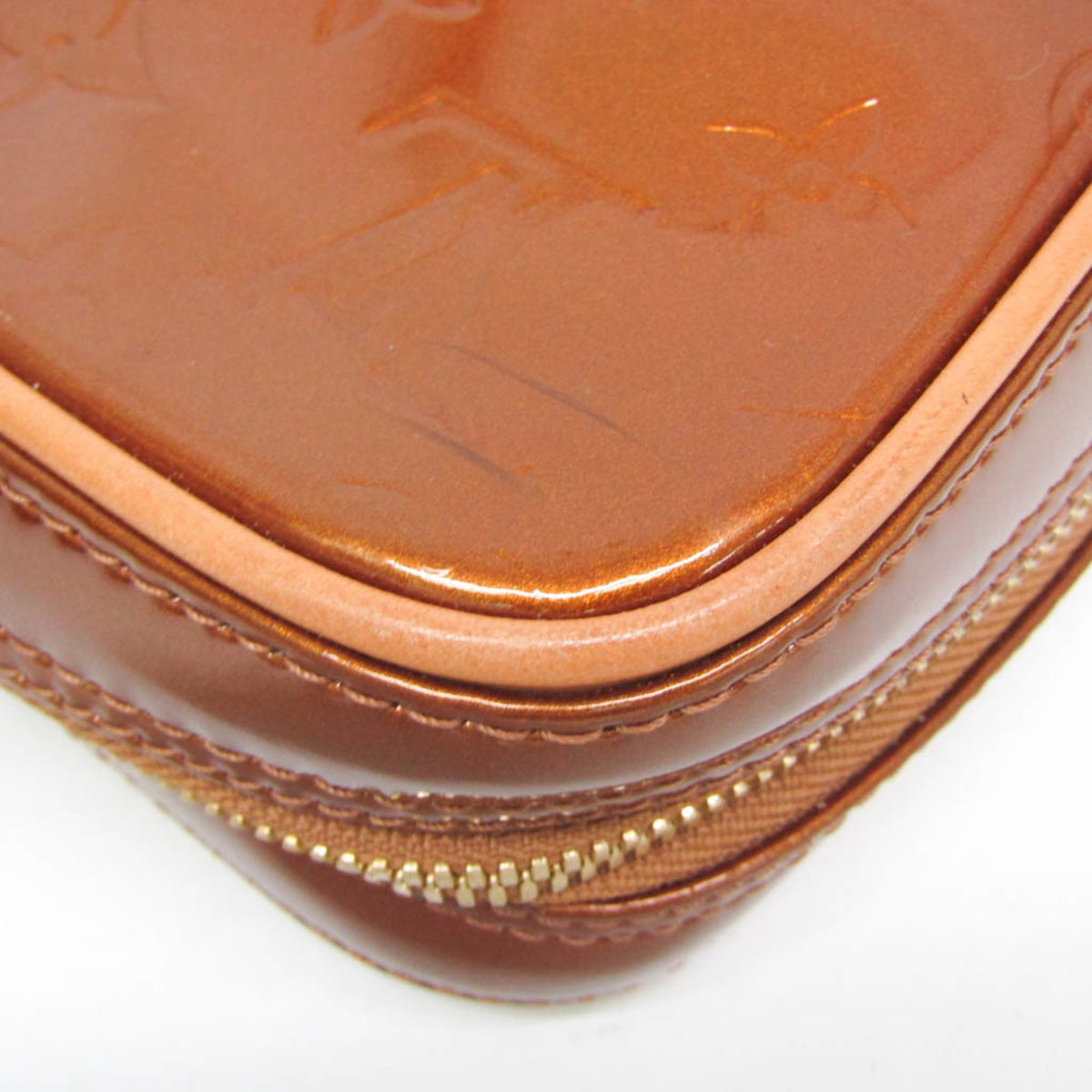 Louis Vuitton Vandam Monogram Vernis, Brown, Patent Leather, Handbag