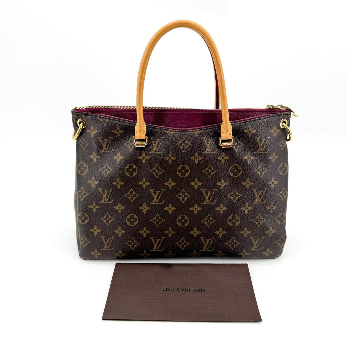 Louis Vuitton Pallas Shopper Monogram Canvas and Calfskin, Brown, Canvas, Tote Bag