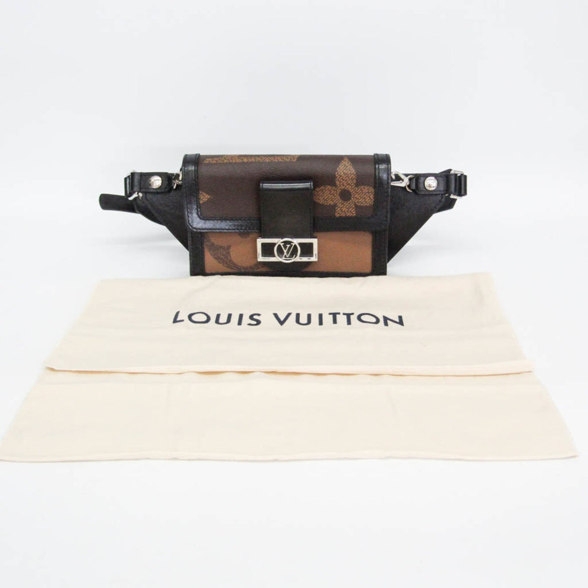 Louis Vuitton Dauphine Bumbag Reverse Monogram Giant, Brown, Canvas, Crossbody Bag