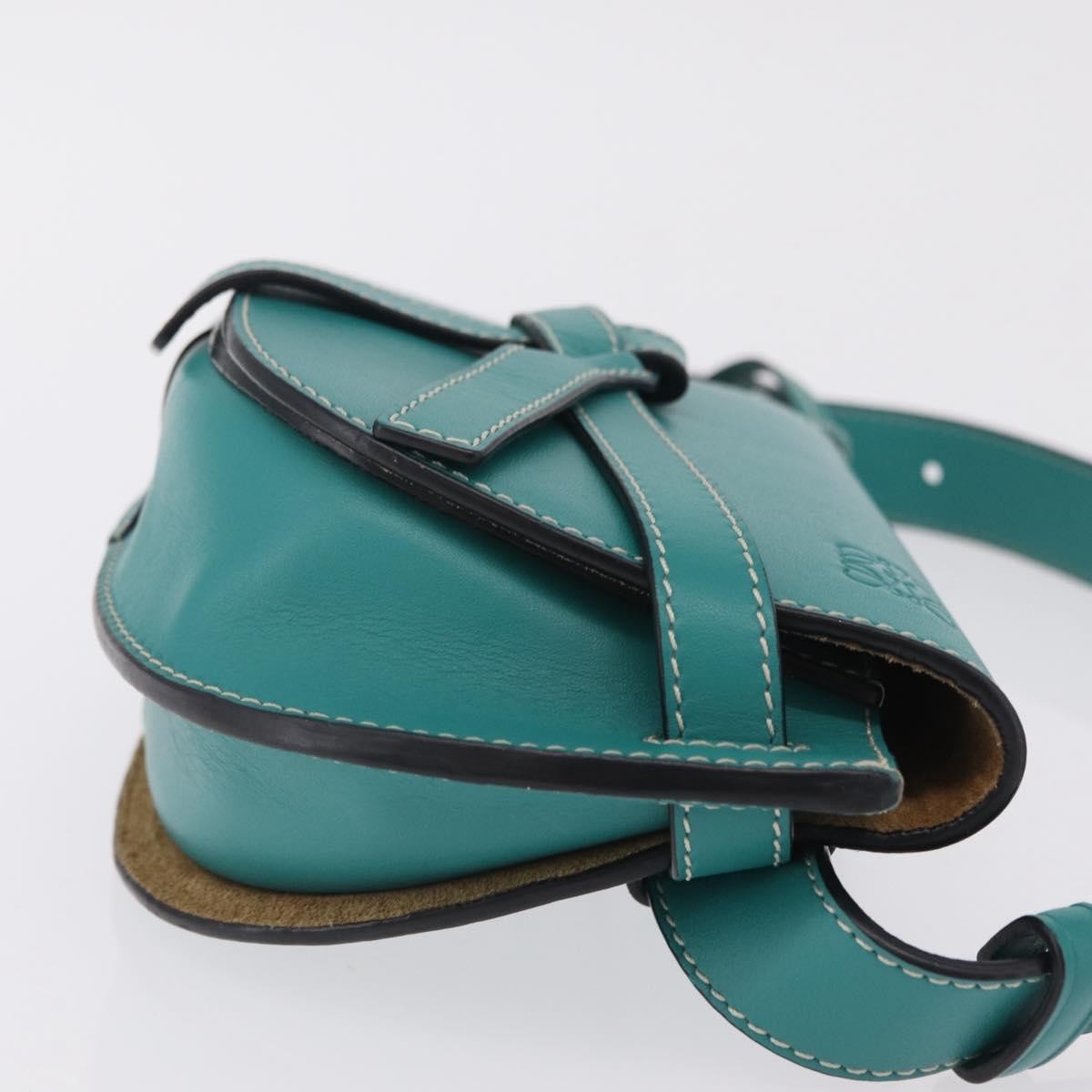 Loewe Gate Belt Leather, Green, Leather, Handbag