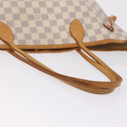 Louis Vuitton Neverfull Damier, White, Canvas, Tote Bag