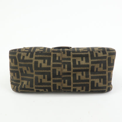 Fendi Zucchino Mamma Baguette Canvas, Brown, Canvas, Shoulder Bag