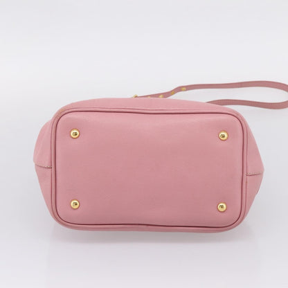 Miu Miu Madras Convertible Leather, Pink, Leather, Tote Bag