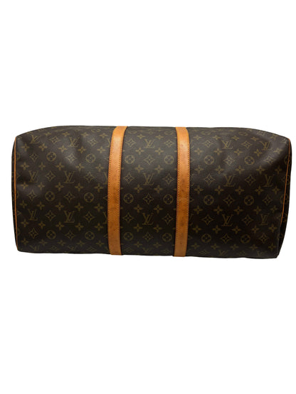 Louis Vuitton Keepall Canvas, Brown, Canvas, Travel Bag