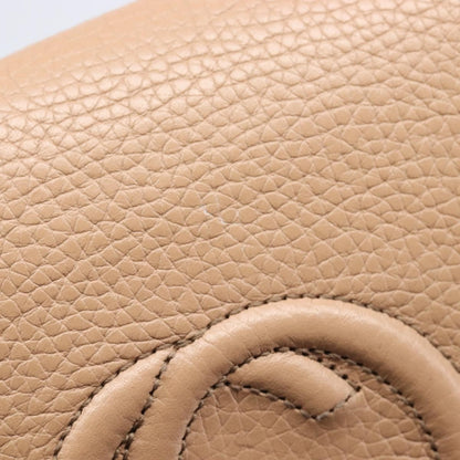 Gucci Soho Wallet on Chain Leather, Beige, Leather, Shoulder Bag