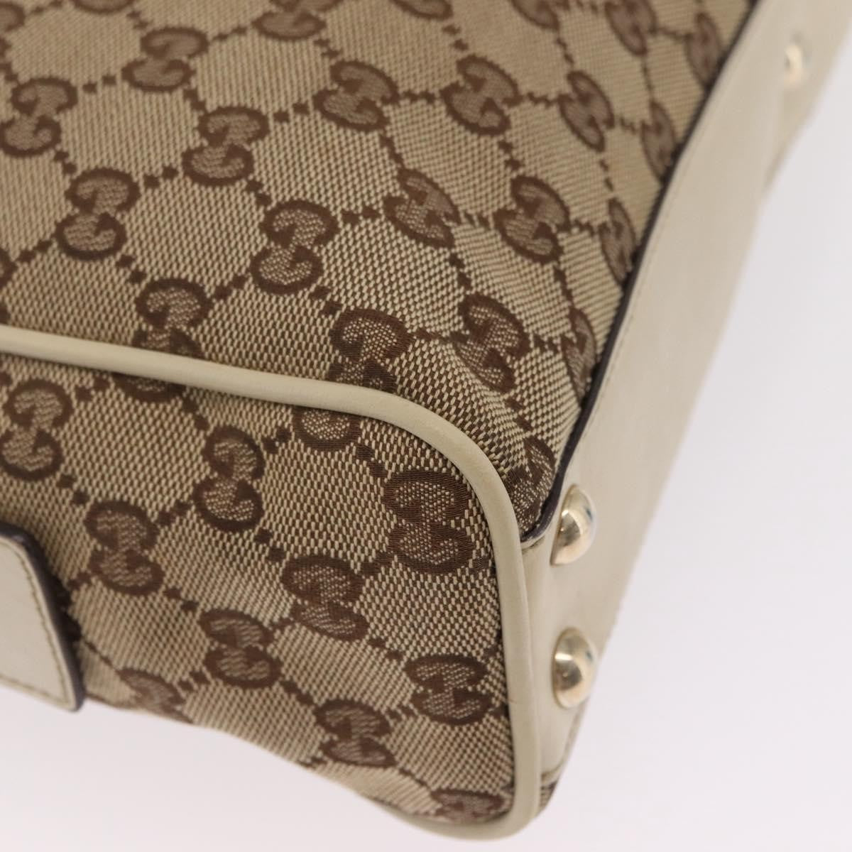 Gucci New Britt Boston GG Canvas, Beige, Canvas, Handbag