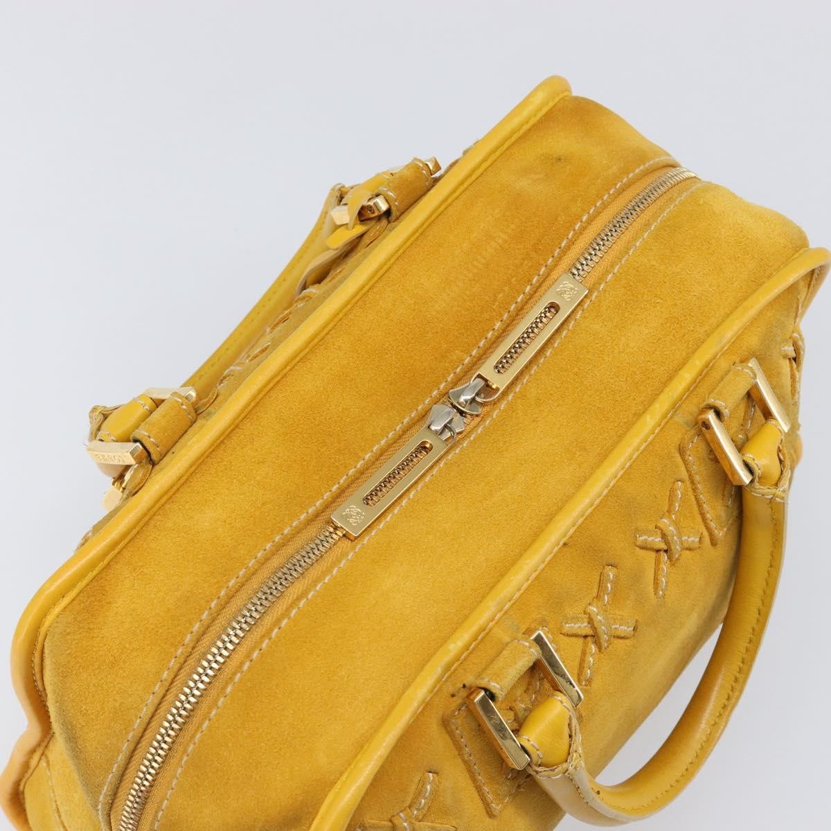Loewe Amazona Suede, Yellow, Suede, Handbag