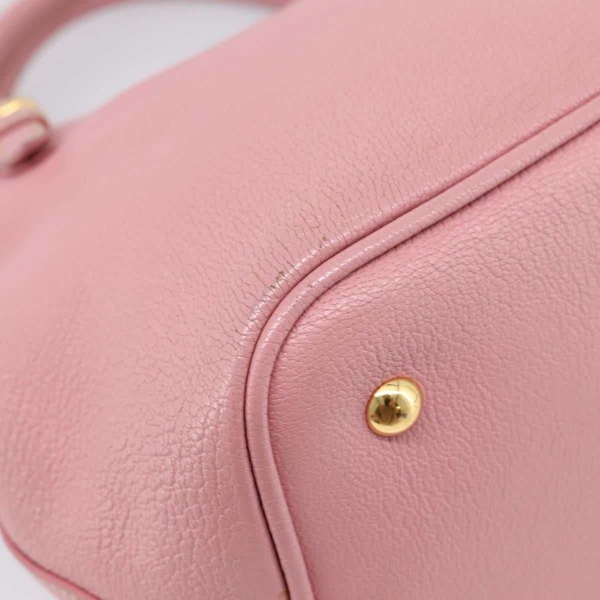 Miu Miu Madras Convertible Leather, Pink, Leather, Tote Bag