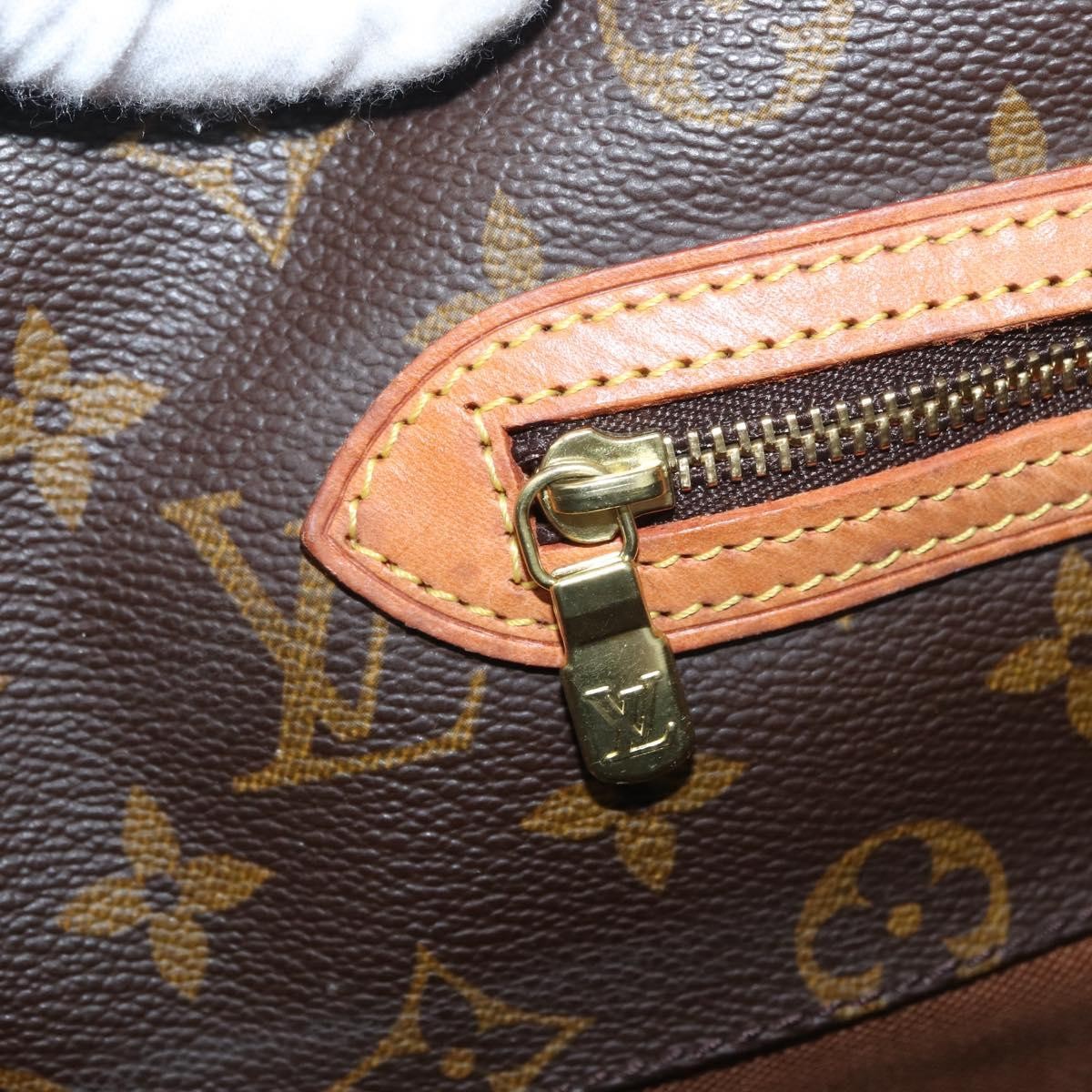 Louis Vuitton Shopping Sac Monogram Canvas, Brown, Canvas, Handbag