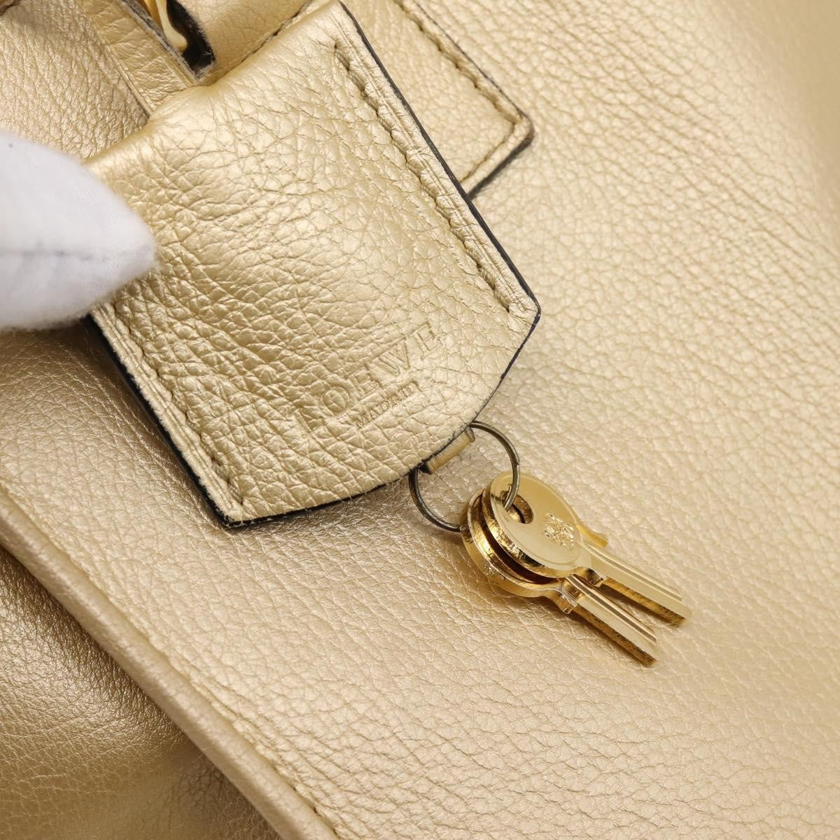 Loewe Amazona Leather, Gold, Leather, Handbag