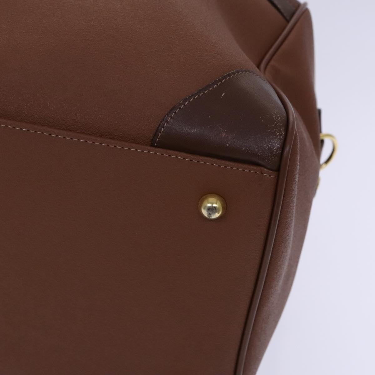 Burberry Nova check boston Canvas, Brown, Leather, Handbag