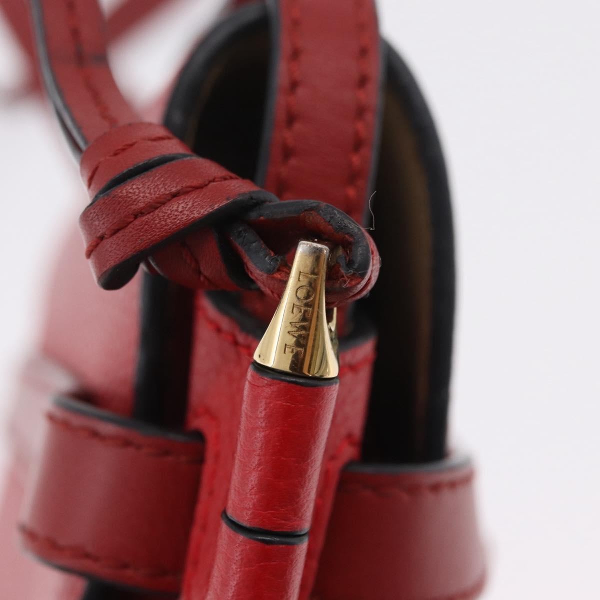 Loewe Metal Gate Leather, Red, Leather, Shoulder Bag