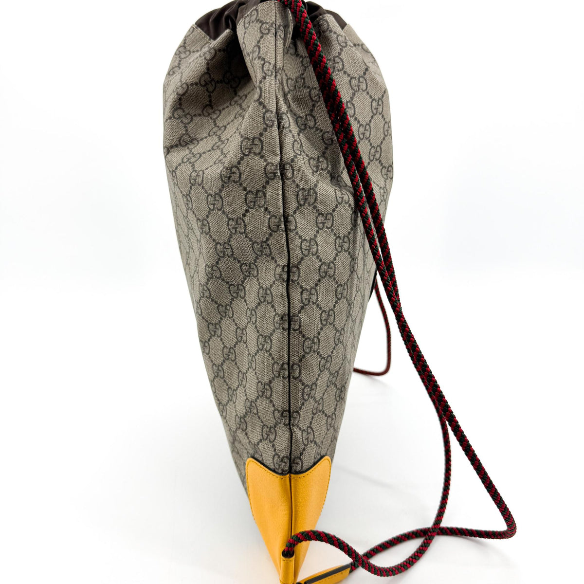 Gucci Neo Vintage Drawstring GG Coated Canvas, Beige, Canvas, Backpack