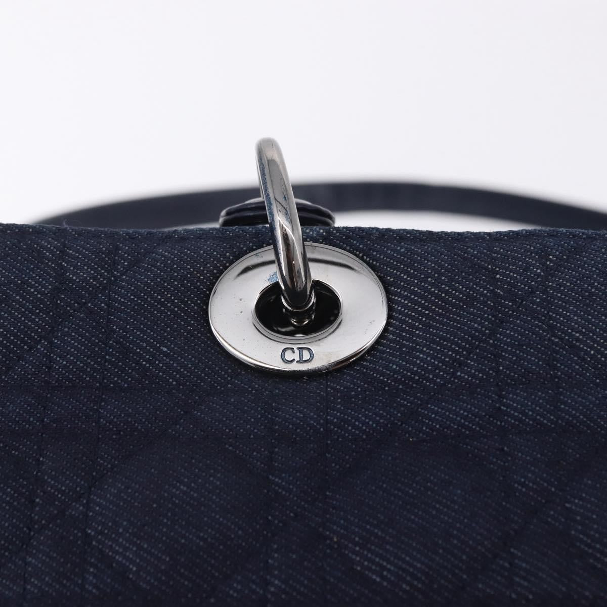 Christian Dior Lady Dior Denim, Blue, Denim, Handbag
