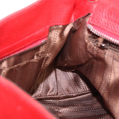 Salvatore Ferragamo Sofia Satchel Grainy Leather, Red, Leather, Handbag