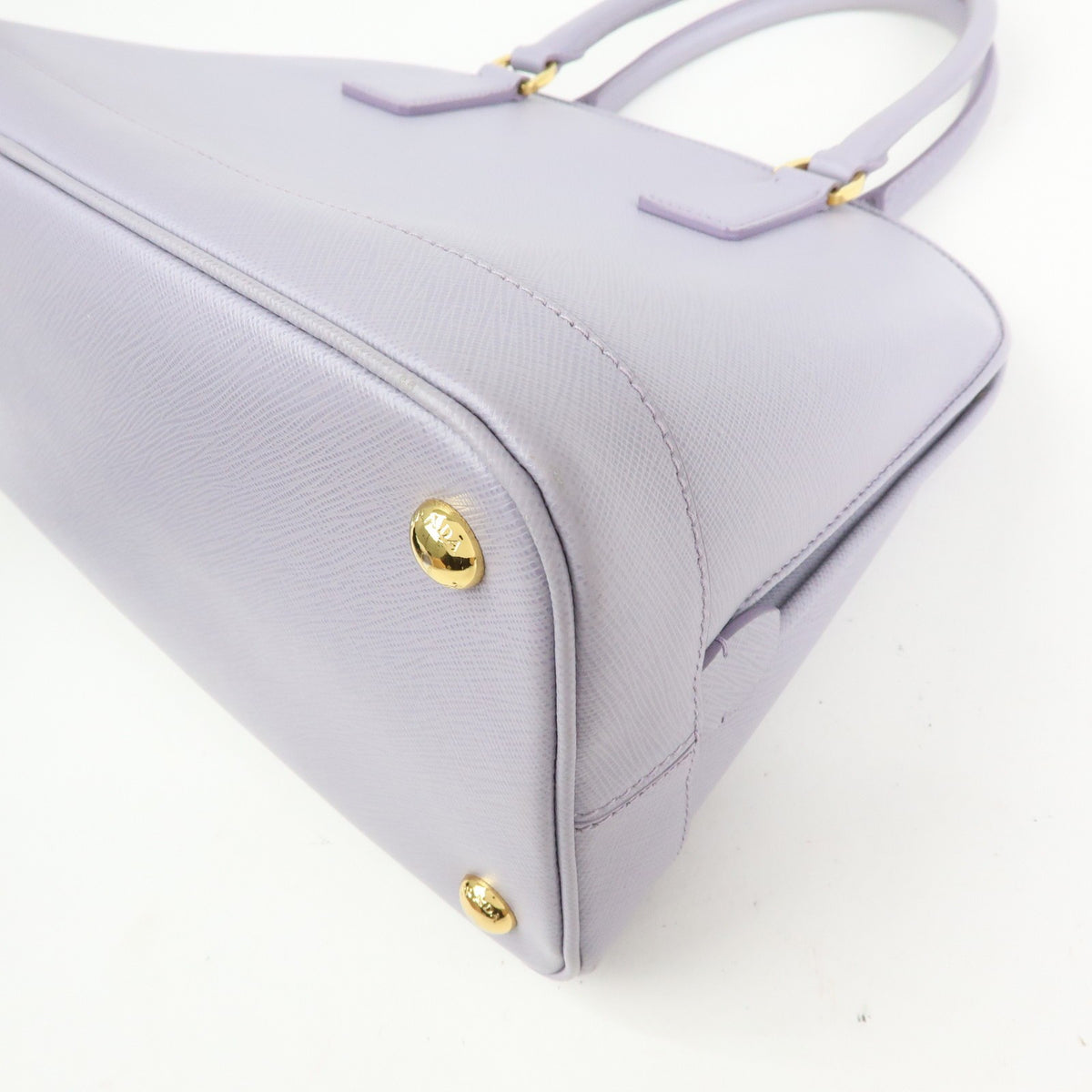 Prada Open Promenade Saffiano Leather, Purple, Leather, Handbag