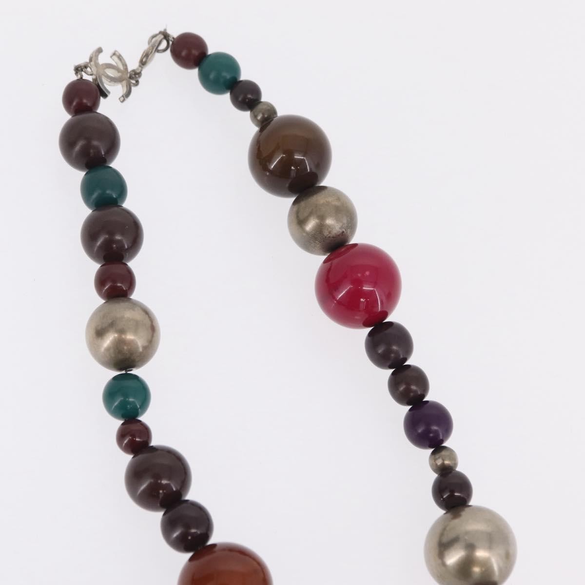 Chanel CC Station Long Metal with Faux Pearls and Beads, Multicolour, Metal, Necklace