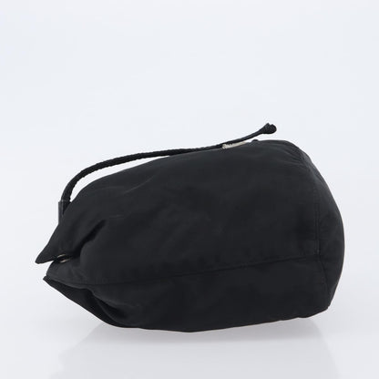 Prada Vela Drawstring Bucket Wristlet Tessuto, Black, Nylon, Clutch