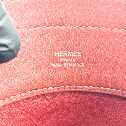 Hermes Aline Milo Lambskin and Swift, Burgundy, Leather, Handbag