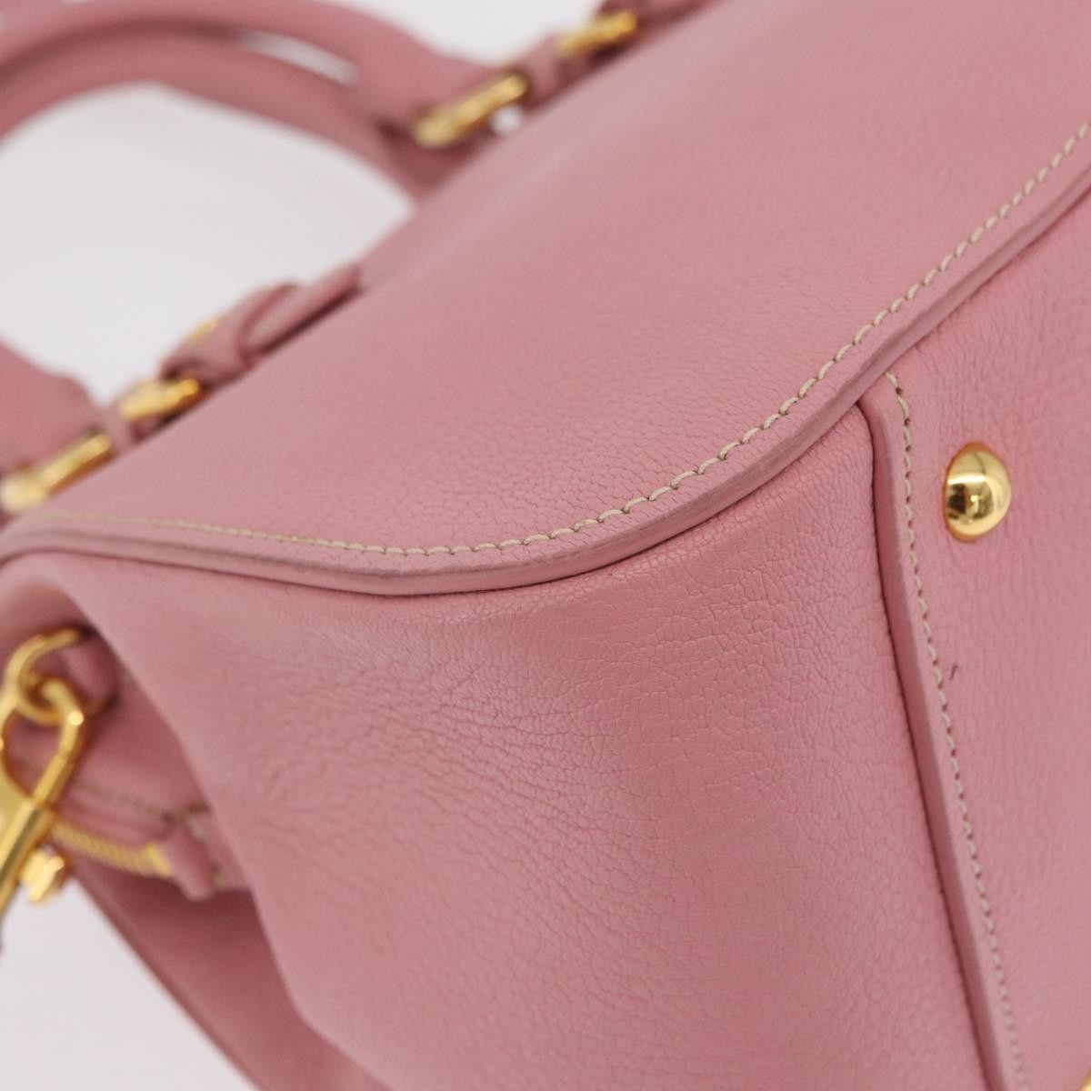 Miu Miu Madras Bowler Leather, Pink, Leather, Handbag