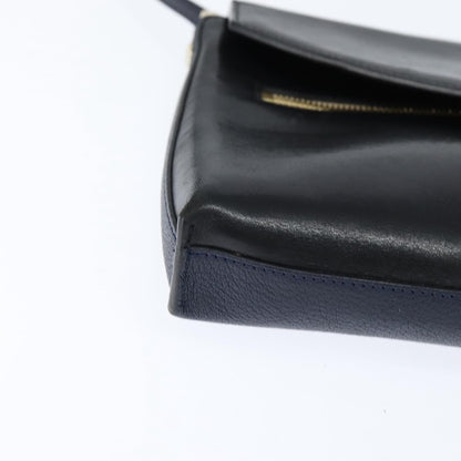Chloe Sally Leather, Navy, Leather, Shoulder Bag