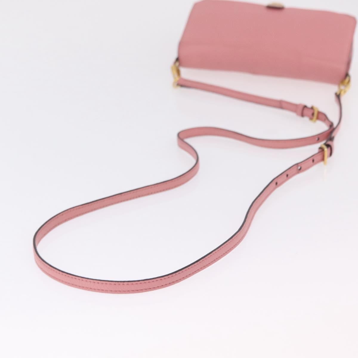 Miu Miu Madras Shoulder Leather, Pink, Leather, Crossbody Bag