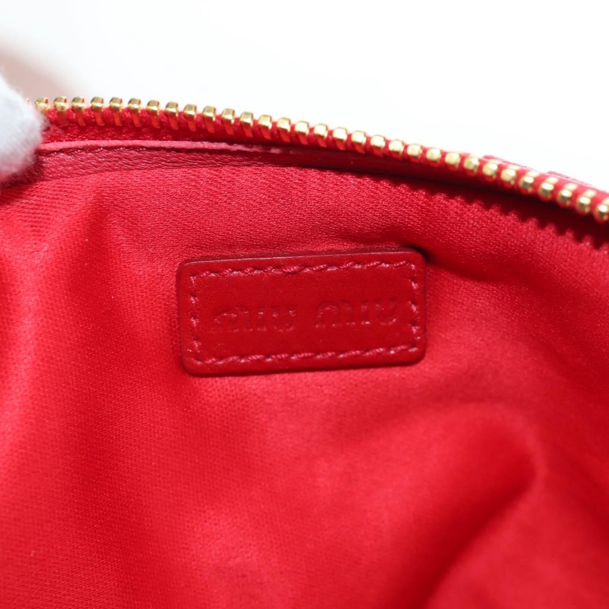 Miu Miu Tech Matelasse Leather, Red, Leather, Crossbody Bag