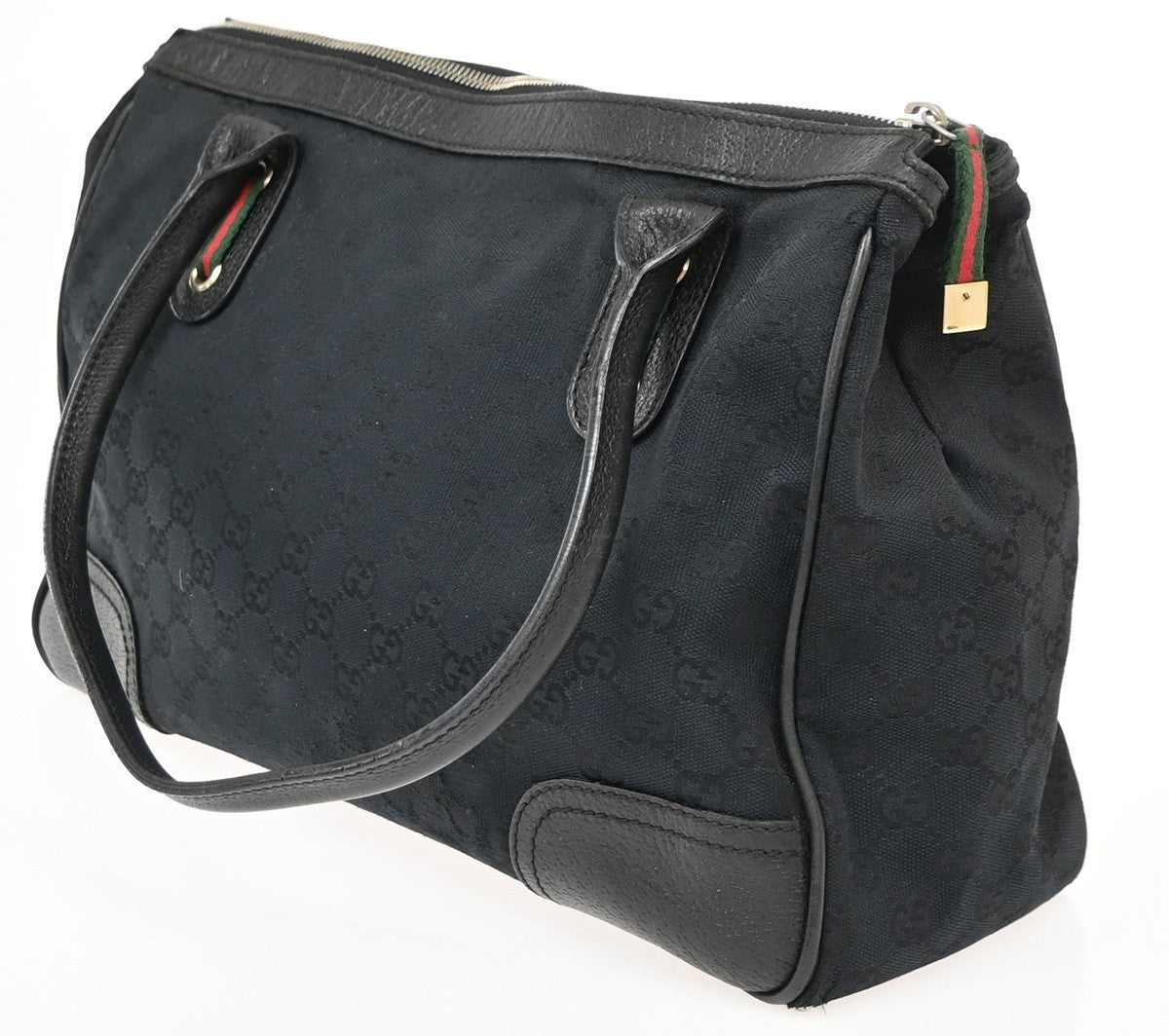 Gucci Princy Tote GG Canvas and leather, Black, Canvas, Tote Bag
