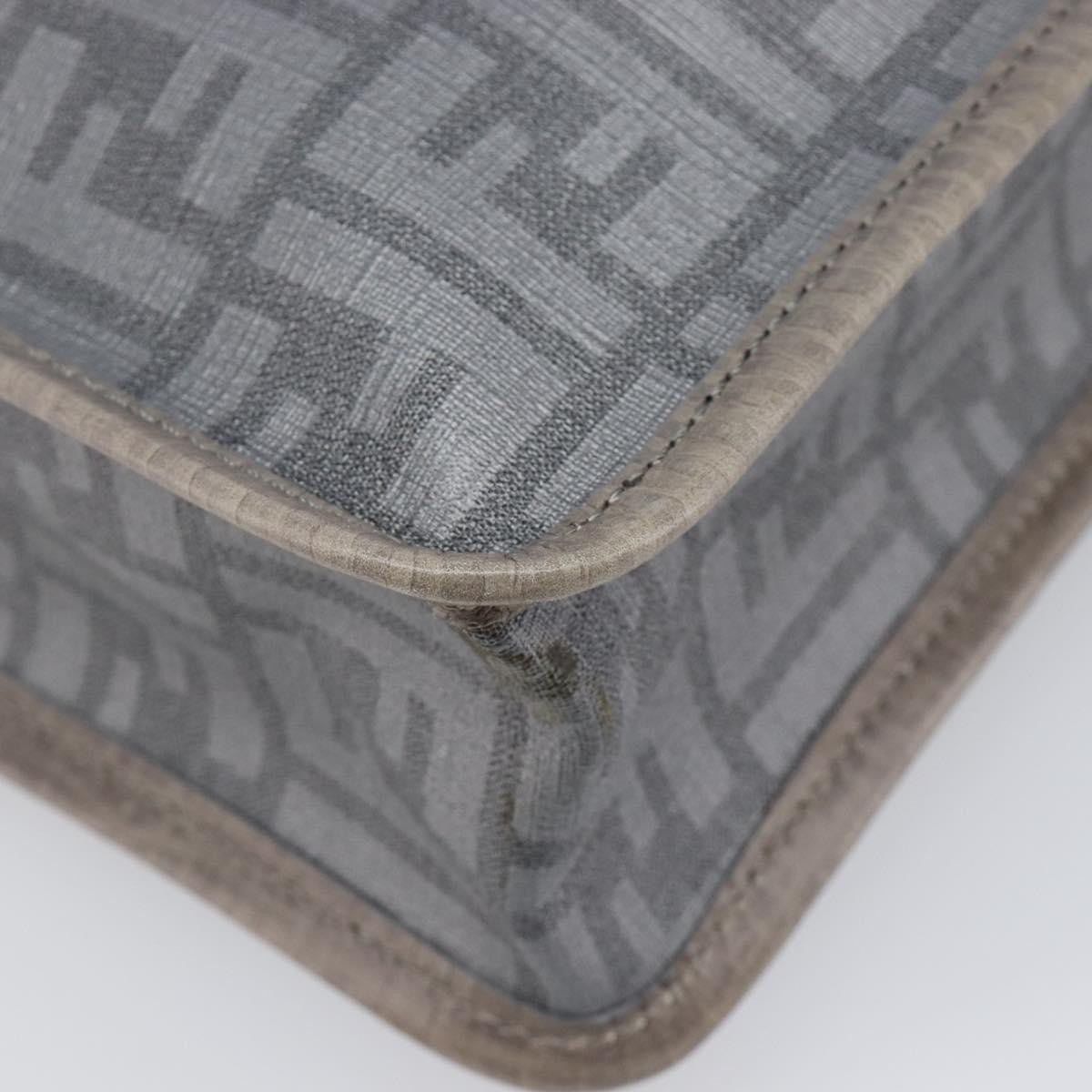 Fendi Open Shopping Zucca Canvas, Gray, Canvas, Tote Bag