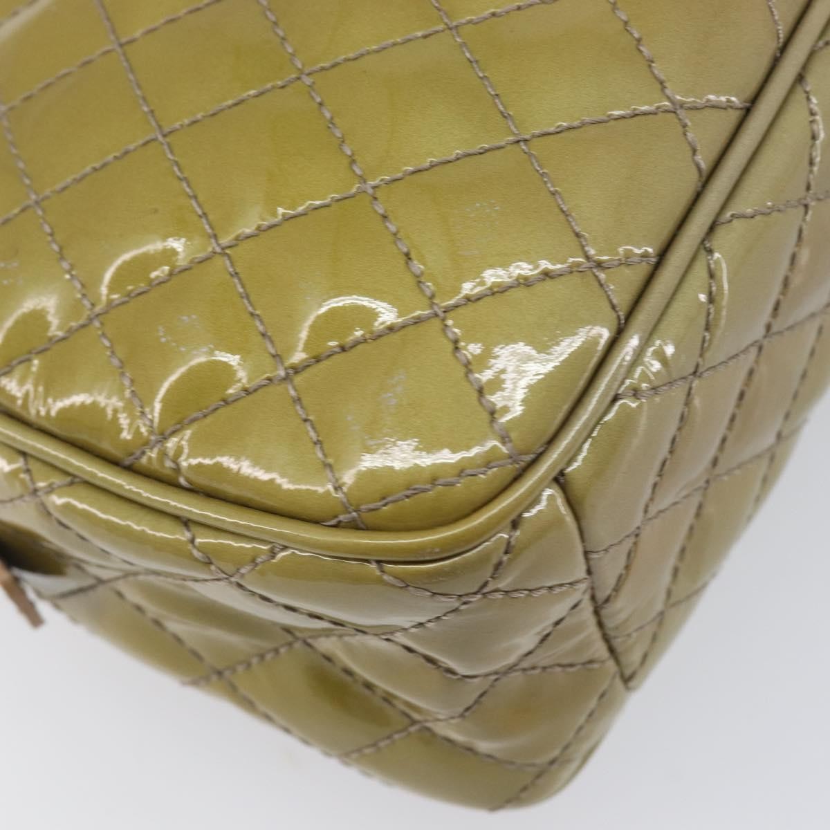 Salvatore Ferragamo Vala Patent Leather, Green, Patent Leather, Shoulder Bag