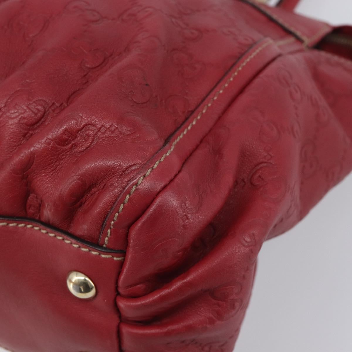Gucci D Ring Guccissima Leather, Red, Leather, Tote Bag