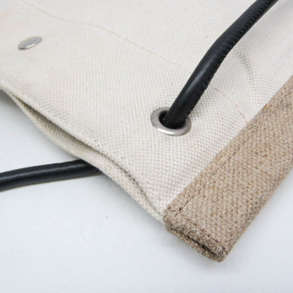 Saint Laurent Universite Flat Canvas, Beige, Canvas, Crossbody Bag