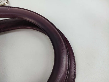 Christian Dior Saddle Handbag with Strap Leather, Purple, Leather, Handbag