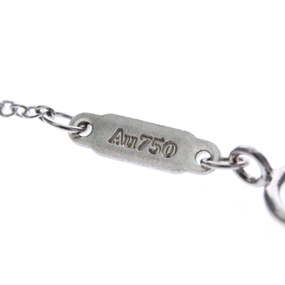 Tiffany & Co. T Smile Pendant 18K White Gold, Silver, White Gold, Necklace