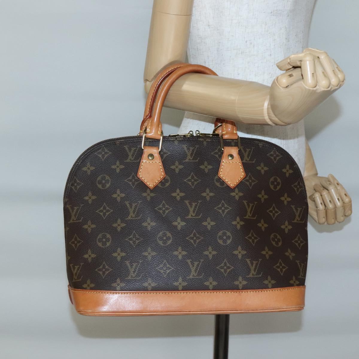 Louis Vuitton Alma Handbag Monogram Canvas, BROWN, CANVAS, Handbag