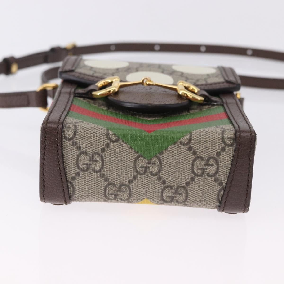 Gucci Horsebit 1955 Printed GG Coated Canvas, Beige, Canvas, Crossbody Bag