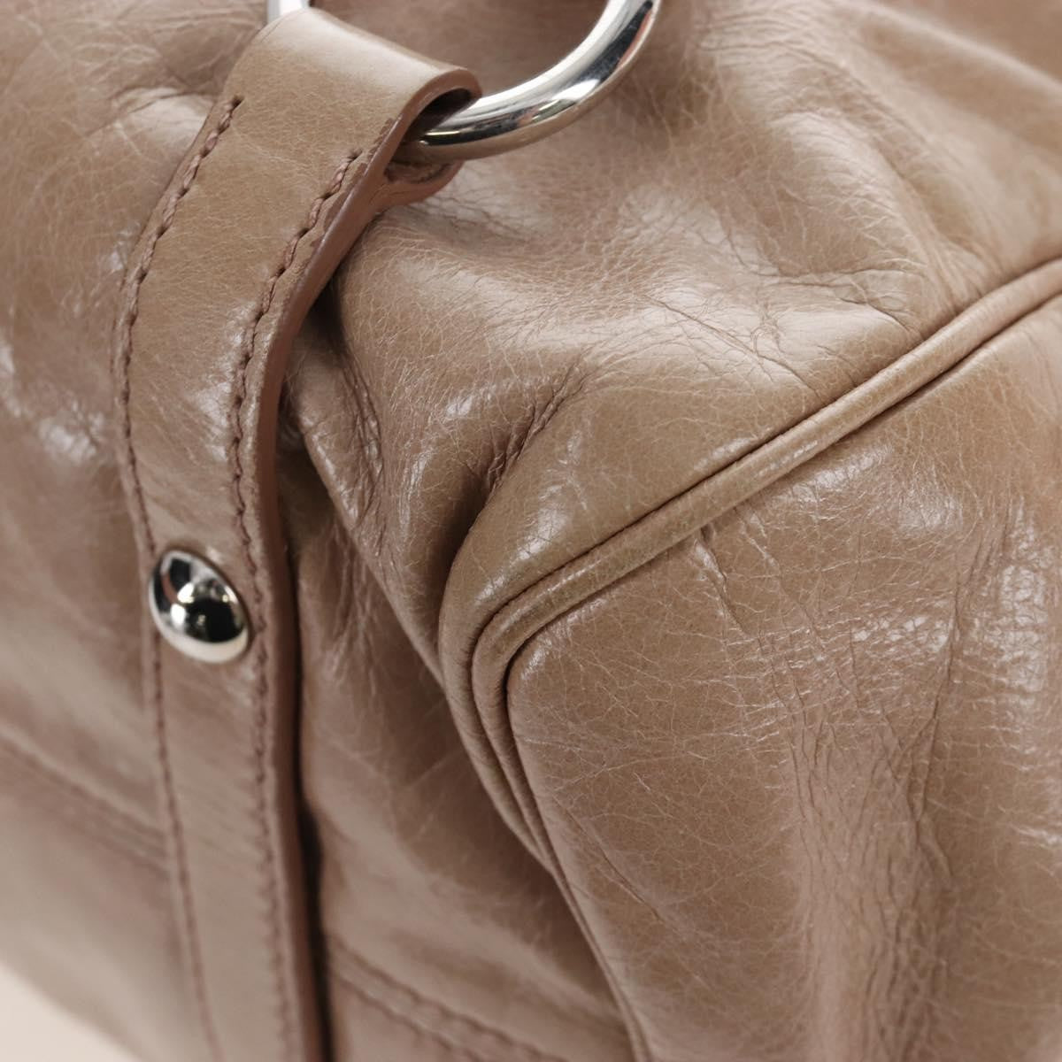 Miu Miu Bow Satchel Cervo Leather, Beige, Leather, Handbag