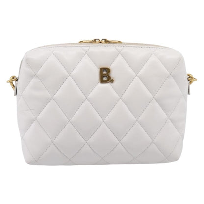 Balenciaga Touch B. Camera Quilted Leather, White, Leather, Handbag