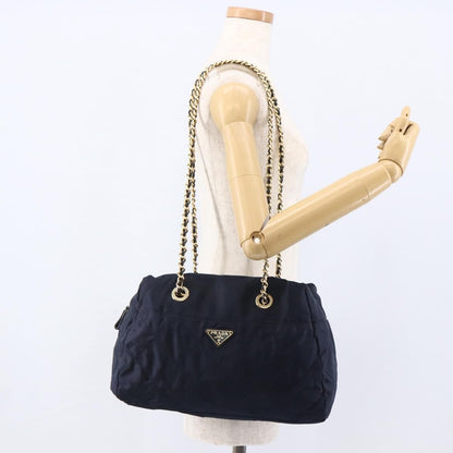 Prada Re-Edition 1995 Chain Quilted Re-Nylon, Navy, Nylon, Tote Bag