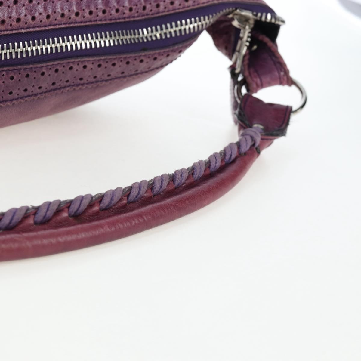 Balenciaga Covered Giant Brogues Day Hobo Leather, Purple, Leather, Shoulder Bag