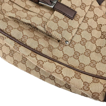 Gucci Abbey D-ring Handbag Canvas GG, Beige, Canvas, Handbag