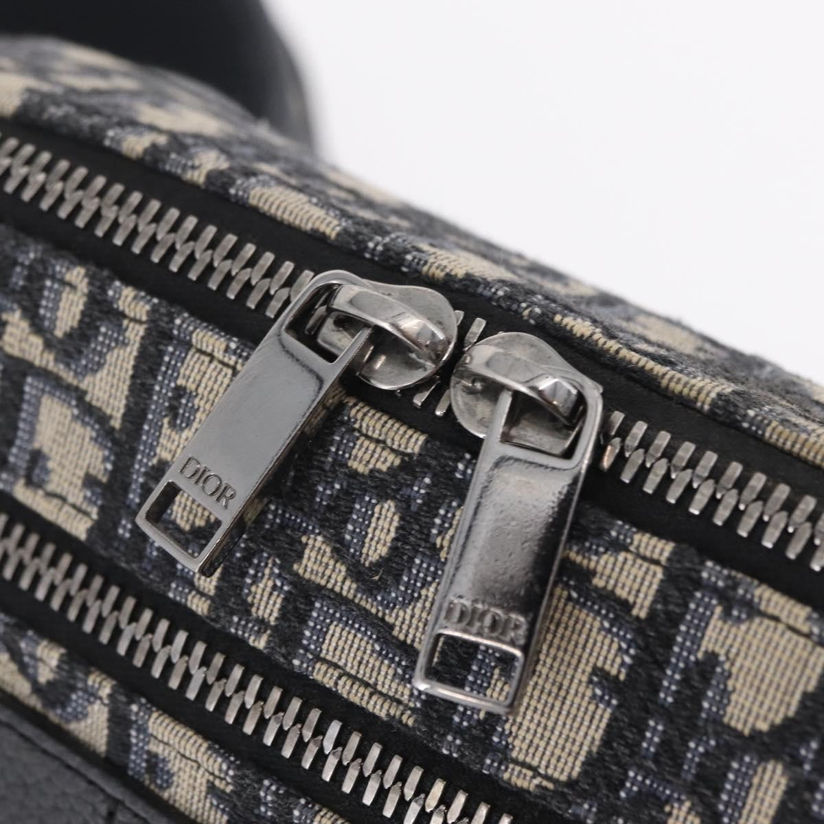 Christian Dior Kenny Scharf Safari Messenger Oblique Canvas with Applique, Navy, Canvas, Handbag