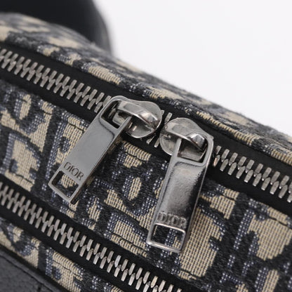 Christian Dior Kenny Scharf Safari Messenger Oblique Canvas with Applique, Navy, Canvas, Handbag
