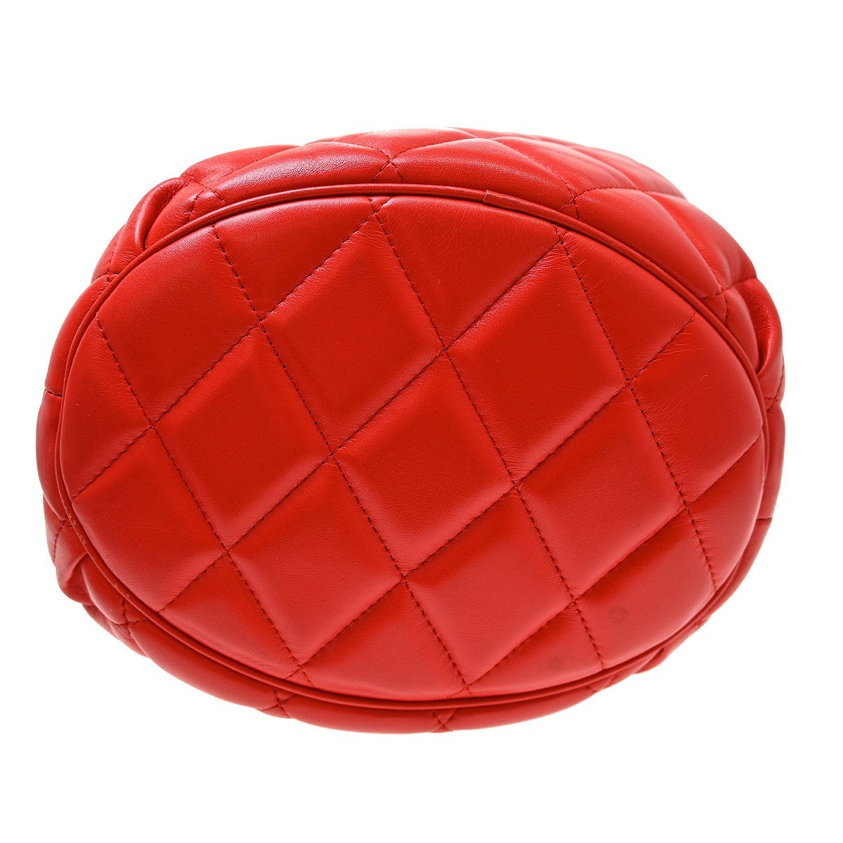 Balenciaga Touch B. Bucket Quilted Leather, Red, Leather, Handbag