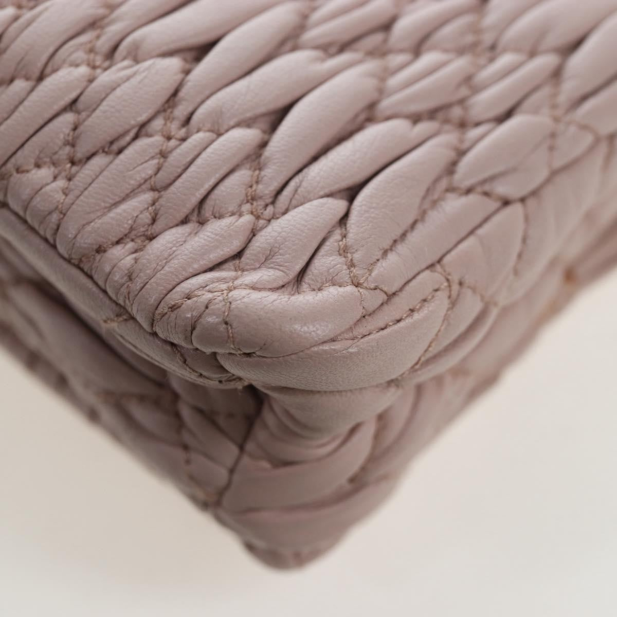 Miu Miu Crystal Clutch Matelasse Leather, Pink, Leather, Clutch
