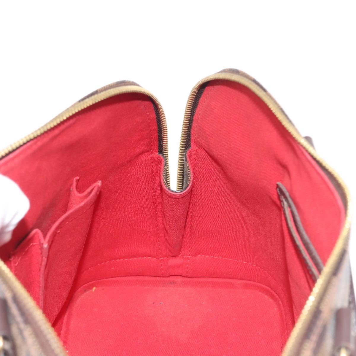 Louis Vuitton Alma Handbag Damier, BROWN, CANVAS, Handbag