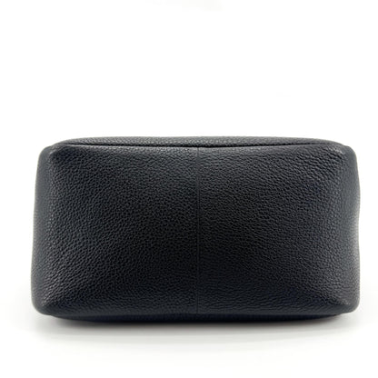 Prada Flou Dynamique Open Vitello Daino, Black, Leather, Tote Bag