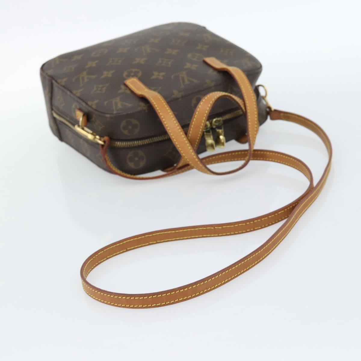 Louis Vuitton Spontini Monogram Canvas, Brown, Canvas, Handbag