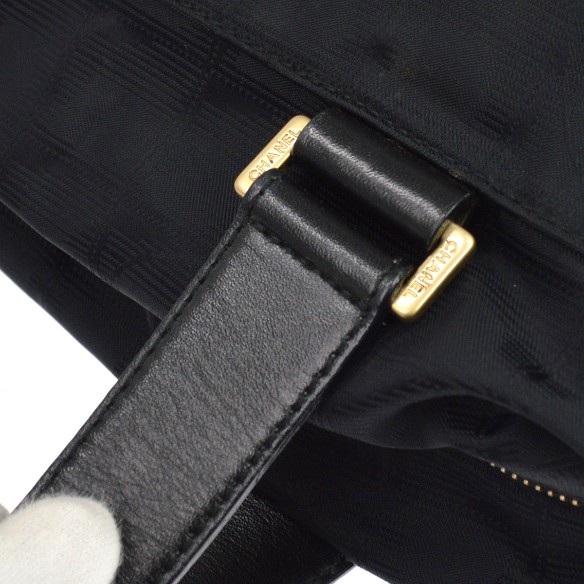 Chanel Travel Line Boston Nylon, Black, Nylon, Travel Bag
